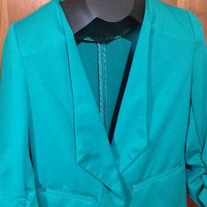 Turquoise Open Blazer Jacket